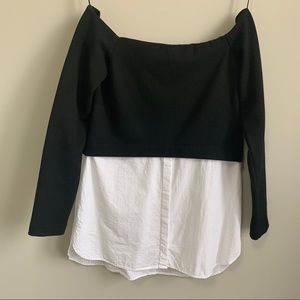 Zara Off-Shoulder Layered Top